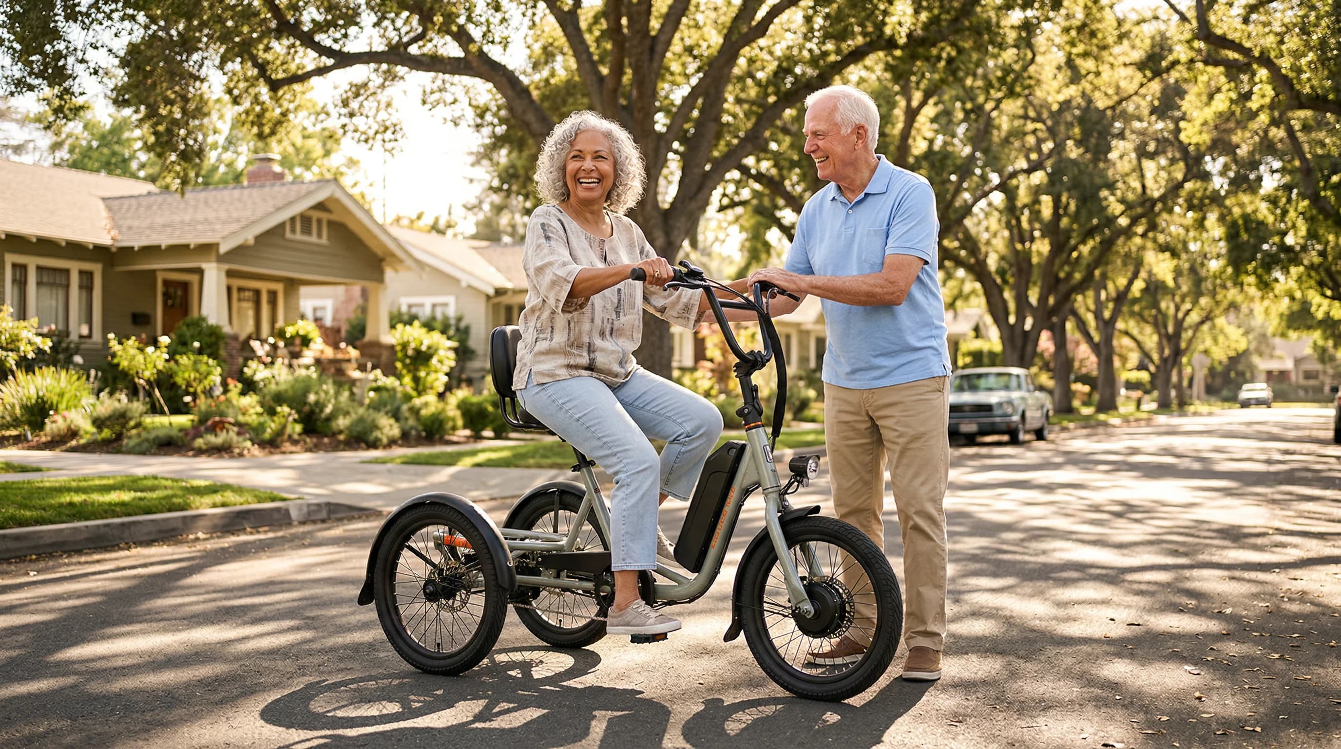 Happy customers with their new e-bike