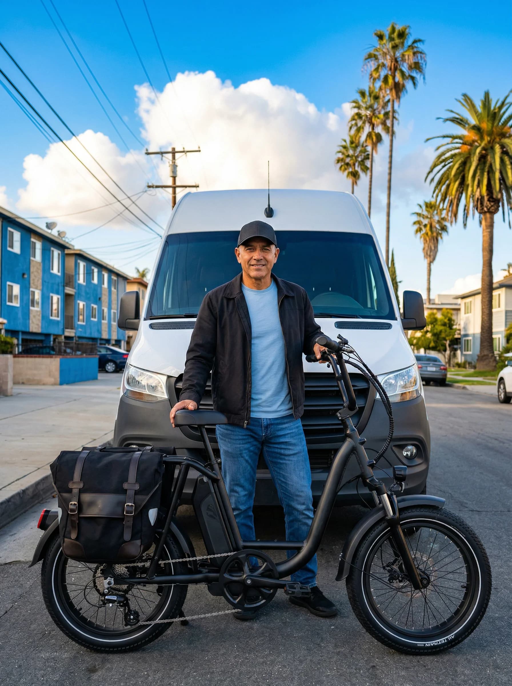 Augustine Ortega Gonzalez, CEO of 3KtoGO, with delivery van